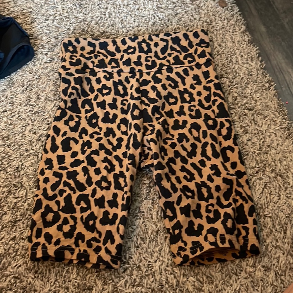 Cheetah biker shorts